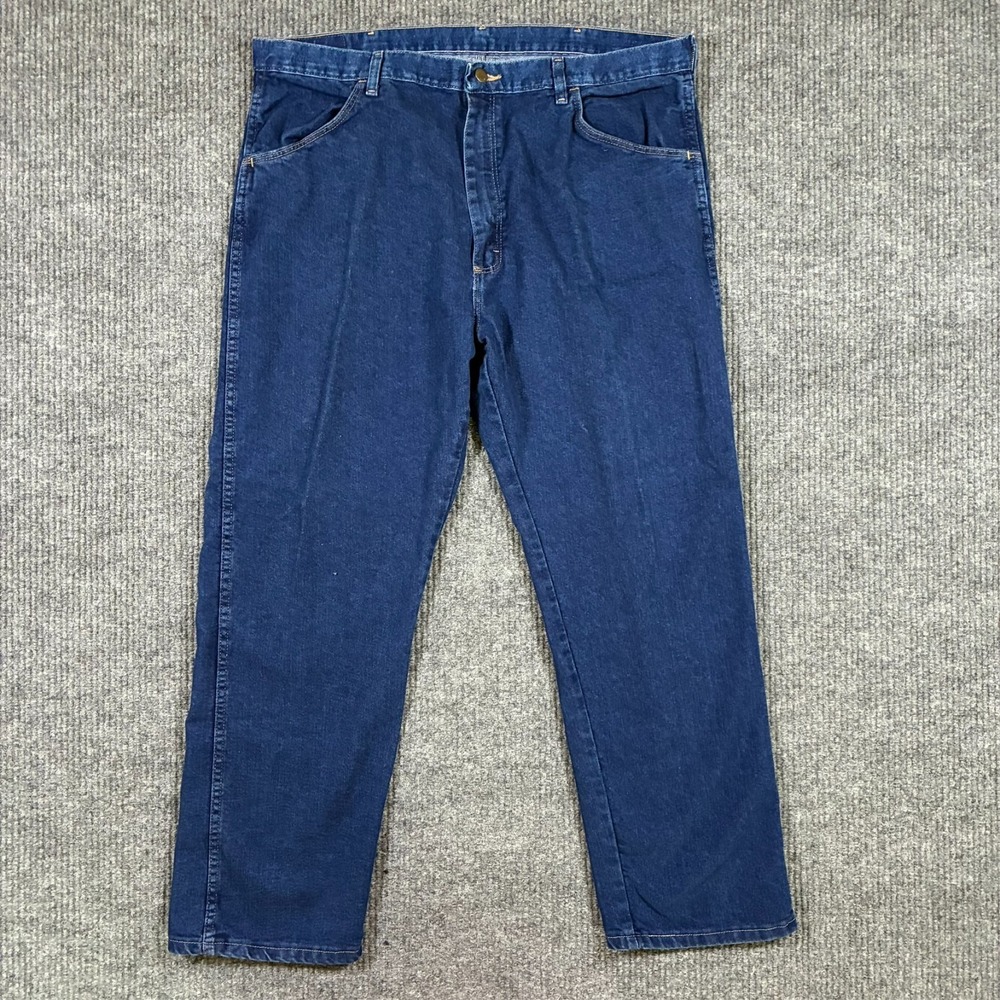 Wrangler Mens Straight Leg Jeans Size 40x29 Regular Fit Blue Denim High Rise